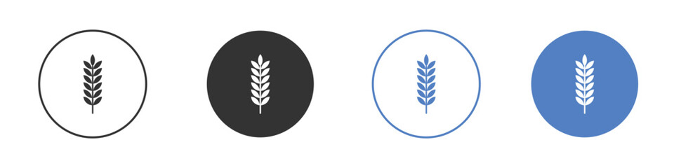Wheat icon symbol set. vector graphic design