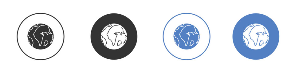 World icon symbol set. vector graphic design