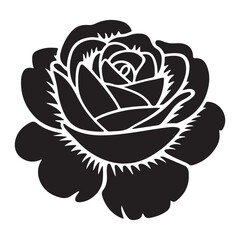 Vector rose flower illustration classic floral decoration