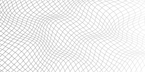 Net texture pattern on white background. Net texture pattern for backdrop and wallpaper. Realistic net pattern with black squares © EDWARD