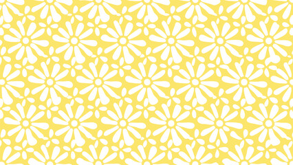 Fototapeta premium A Botanical Chaos Of Narrow Petaled - Botanical Seamless Vector