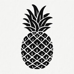 Obraz premium A stylized pineapple graphic is presented with intricate details and rich texture set against a clean background, embodying tropical vibes and freshness in design
