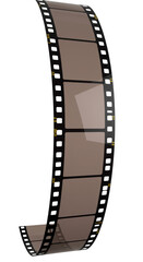 Naklejka premium Film Strip Reel 3D with Movie Cinema Entertainment Technology