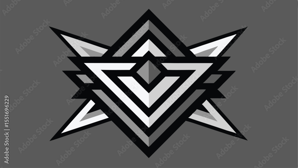Aufkleber geometric starburst design with transparency suitable for abstract logos and graphics