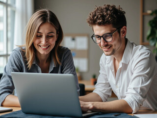 Fototapeta premium Businessman and Businesswoman Professional Business People