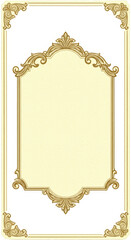Golden Ornate Frame Illustration Vintage Decorative Background