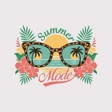 Summer mode t-shirt design