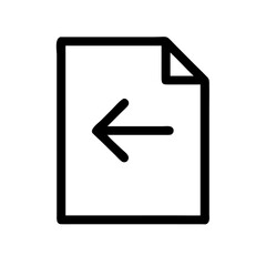 previous page line art icon vector illustration
