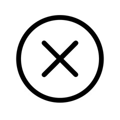 Obraz premium close lineart icon vector illustration