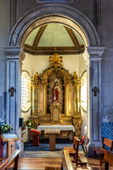 The ornate interior of the Se Cathedral of Viana do Castelo in Portugal.
