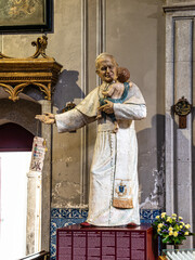 The ornate interior of the Se Cathedral of Viana do Castelo in Portugal.