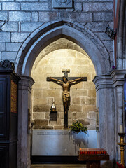 The ornate interior of the Se Cathedral of Viana do Castelo in Portugal.
