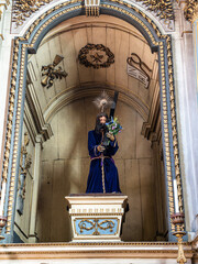 The ornate interior of the Se Cathedral of Viana do Castelo in Portugal.