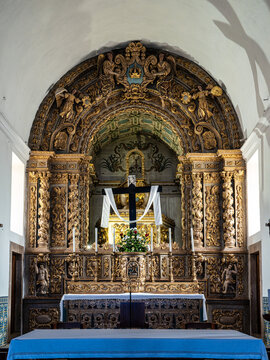 Interior of the Monchique Parish Church, Igreja Paroquial de Monchique at Monchique in Portugal