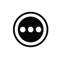 More Options Icon – Three Dots Circle Symbol in Line Style