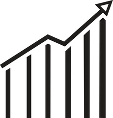 Growth Chart Icon – Financial and Business Success Arrow