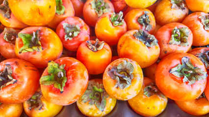 Fruits and vegetables in baskets and crates in the grocery section