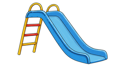 Illustration of Blue Playground Slide Ladder And Isolated On Transparent