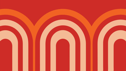 Retro abstract arch pattern in earthy tones suitable for diverse design applications