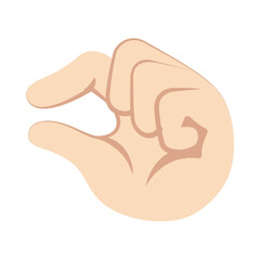 Pinching Hand Gesture Illustration – Cartoon Style Clipart Isolated on White Background