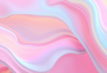 Obraz premium Fluid pastel hues blend seamlessly in a gentle, wavy abstract flow, gentle, soft