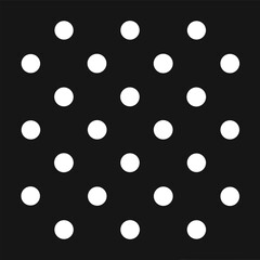 White dots arranged on a black background creating a simple minimalist pattern