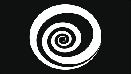 White spiral design on a transparent background for diverse creative applications