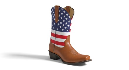 Patriotic American Flag Cowboy Boots Stylish Western Footwear