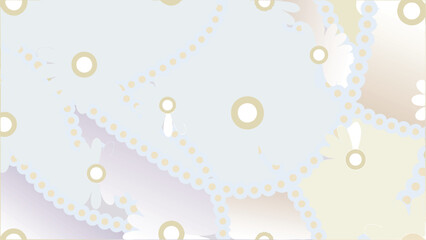 Minimalist Daisy Shapes In White And - Botanical Seamless Vector