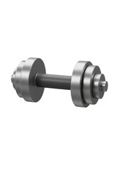 Illustration of Chrome Dumbbell Weight for Fitness on Transparent