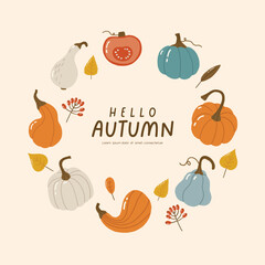 Autumn design, autumn cozy elements, design for posters, banner, greeting cards, stickers, sale