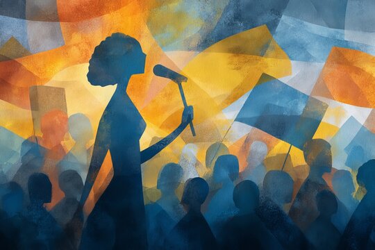 The setting is established with a poetry workshop on an urban rooftop, complete with poets, notebooks, a microphone, and a city skyline