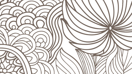 Fototapeta premium Stylized Florals Built From Layered Geometric - Botanical Seamless Vector
