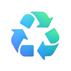 A contemporary logo symbolizing an innovative clean technology idea for initiatives centered around circular economy and environmental conservation