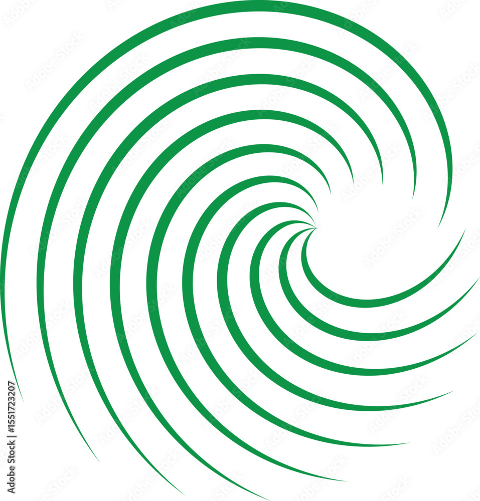 Poster abstract 3d render of a hypnotic spiral design, a geometric pattern of swirling lines and round shap
