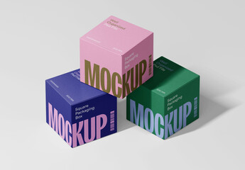 Square Boxes Mockup
