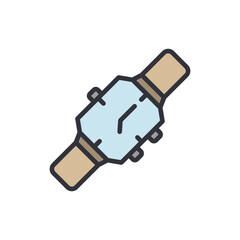 Stylish Wristwatch With Modern Design Isolated On Transparent Background