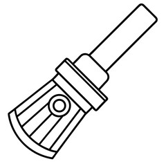 Line Art Deburring Equipment Icon Design