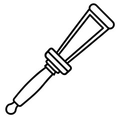 Line Art Deburring Equipment Icon Design