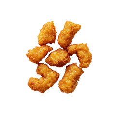Crispy Fried Chicken Nuggets, Golden Brown, Appetizing Food
