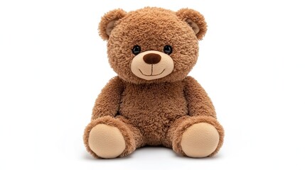 Fototapeta premium Adorable brown teddy bear, sitting, plush toy