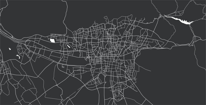 Layered editable vector illustration outline of Tehran,Iran.