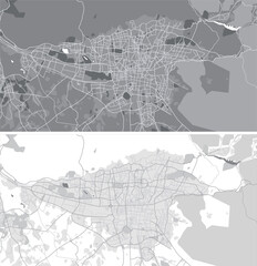 Layered editable vector illustration outline of Tehran,Iran.