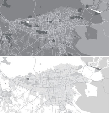 Layered editable vector illustration outline of Tehran,Iran.
