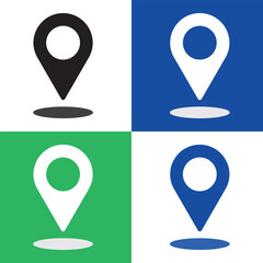 Location Pin Icon with Shadow