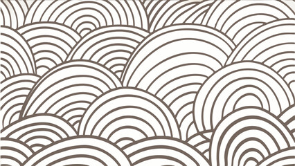 Fototapeta premium Wavy Layered Shapes Mimic Windblown Sand - Botanical Seamless Vector