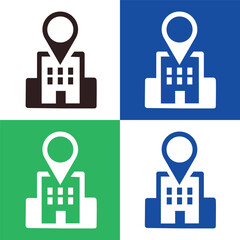 Office Location Marker Icon Design