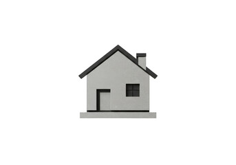 Obraz premium Illustration of Silver House Icon Isolated On Transparent Background