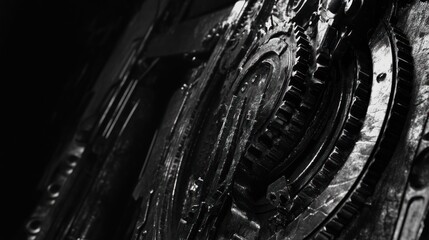 Close-up intricate gears