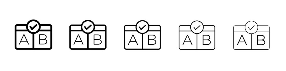 A B test icon simple illustration logo art